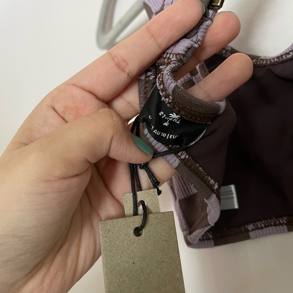 NWT THRILLS Aalto Ribbed Square Crop Bikini Top - Picture 6 of 7